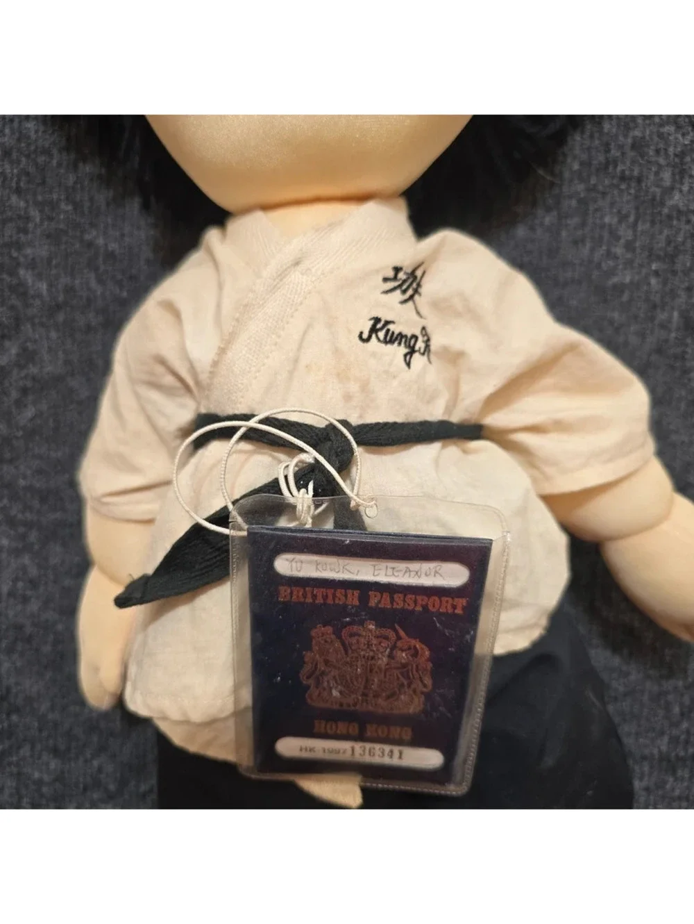 1984 Rice Paddy Babies Judo Soft Sculpture Doll w/ Passport Aunt Betty’s Kids